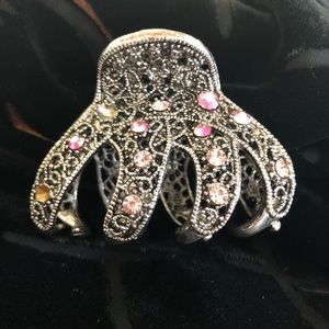 Pink jeweled clip